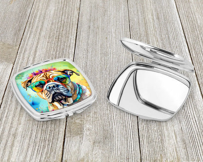 Bullmastiff Hippie Dawg Compact Mirror