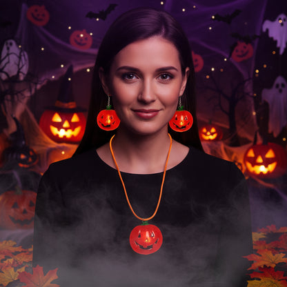 Halloween Led Cat Pendant Glow Necklace