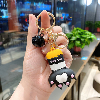 Catone Cuter Than Heart Cat Claw Three-dimensional Pendant Keychain