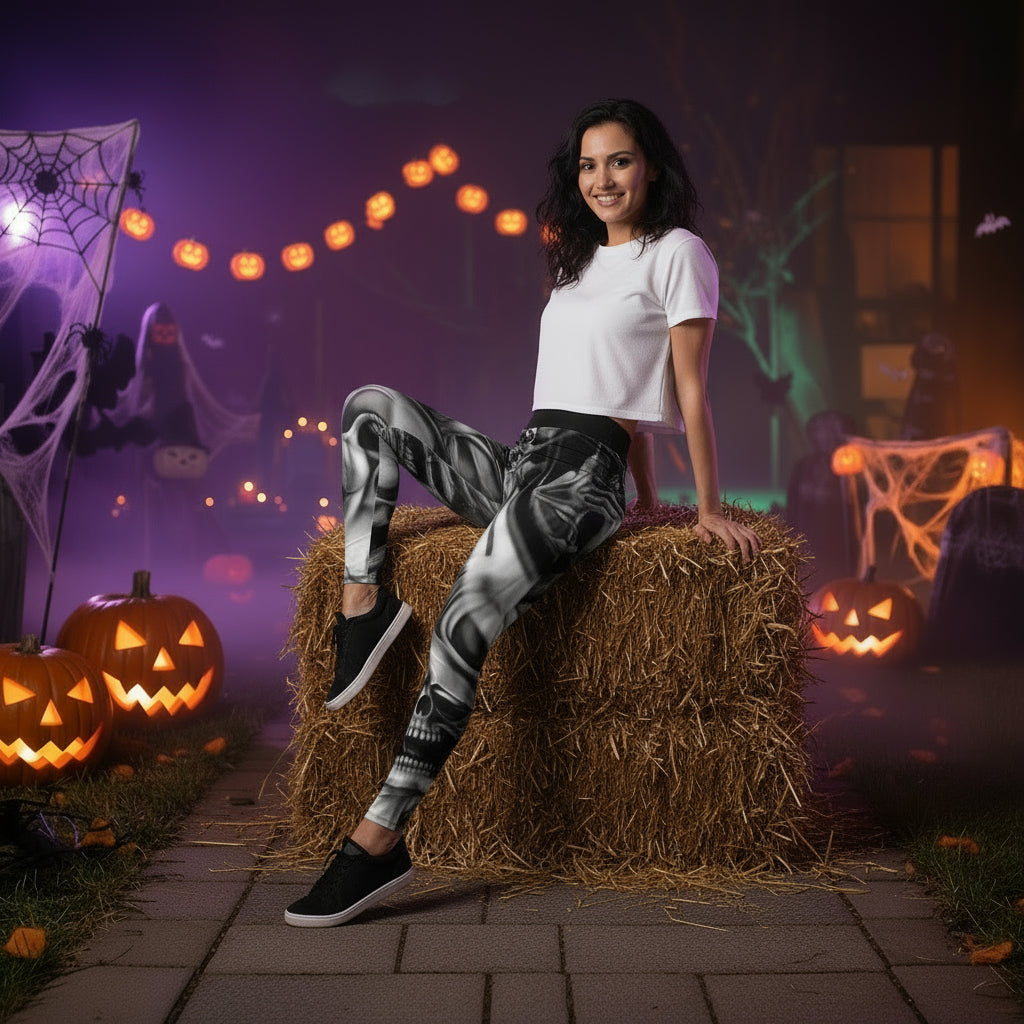 Women's Fashion Halloween High Waist Elastic Yoga Sports Leggings