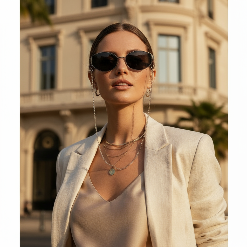 Women's Fashion Personality Chain  Sunglasses