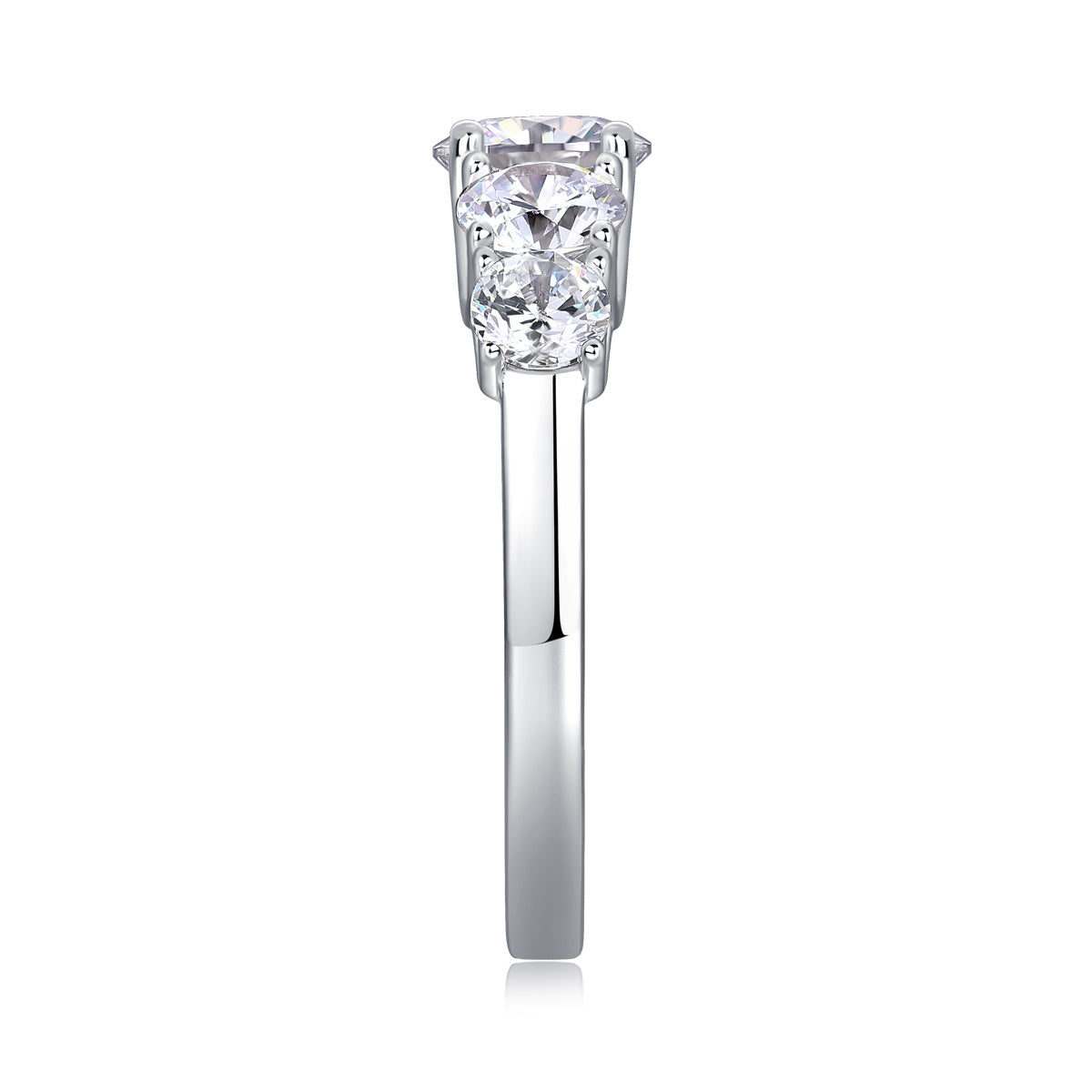 Luxury Fashion Diamond Rings Lots Of Moissanite Silver Rings