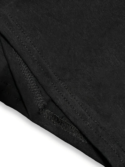 Retro Classic Car Printed Pattern Men's Sports Black Casual Short Sleeved T-shirt