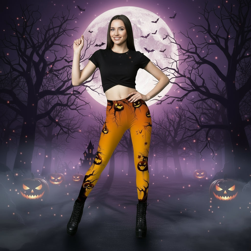 Women's Halloween Dark Style Printed Leggings