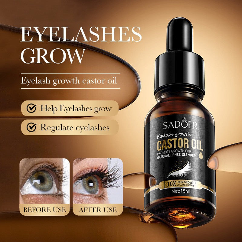 Eyelash growth castor oil bottle, 15 ml