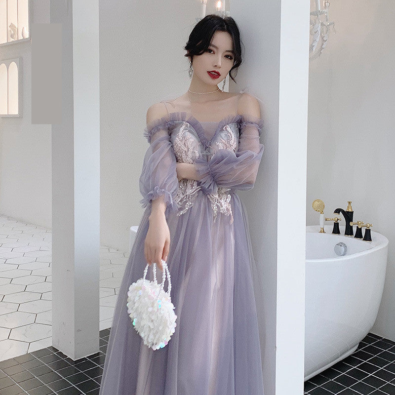 Xianqi Slim And Thin Sisters Queen's Bridesmaid Dress