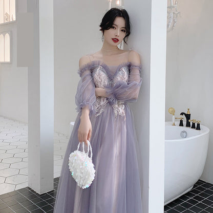 Xianqi Slim And Thin Sisters Queen's Bridesmaid Dress