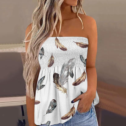 Fashion Off-the-shoulder Short Tube Top For Women