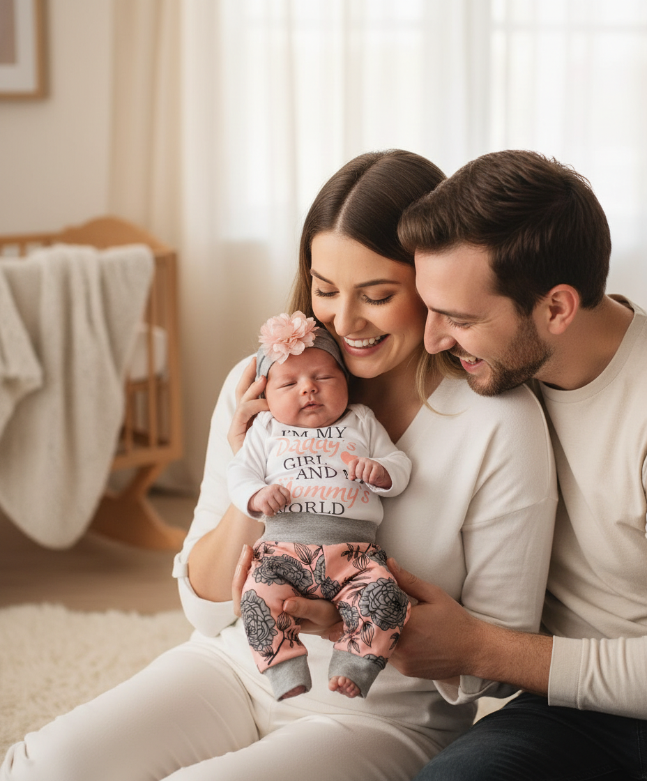 Newborn Suit Baby Girl Clothing Jumpsuit Floral Pants Cute