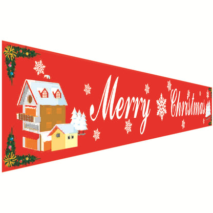 Christmas couplets curtains pull hanging flags window