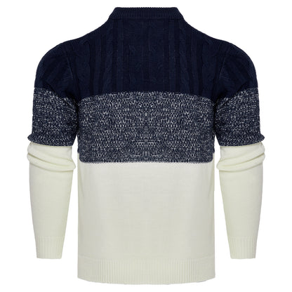 Men's Knitted Sweater Fashion Long-sleeved Pullover Tops Fall And Winter Clothing