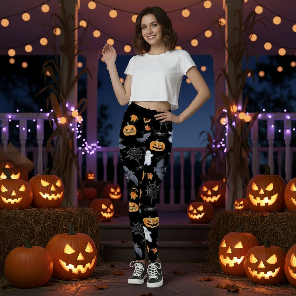 Women's Fashion Halloween High Waist Elastic Yoga Sports Leggings