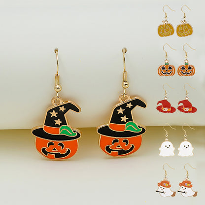 Halloween Cute Oil Drip Alloy Earrings Jewelry