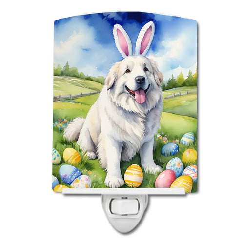 Great Pyrenees Easter Egg Hunt Ceramic Night Light