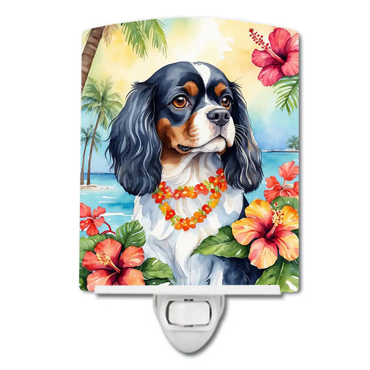 Cavalier Spaniel Luau Ceramic Night Light