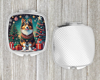 Sheltie Christmas Compact Mirror