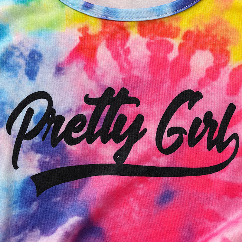 Toddler Girls' Spring Fall Outfit Set Pretty Girl Letter Print Long Sleeve Pullover Top & Matching Pants