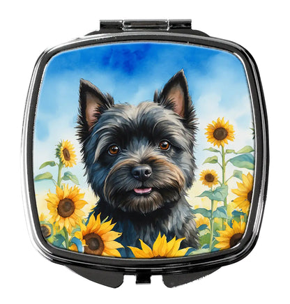 Cairn Terrier in Sunflowers Compact Mirror