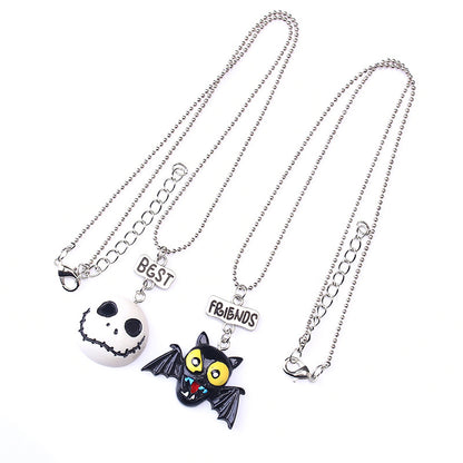 Popular Halloween Doll Bat Children's Necklace Two-piece