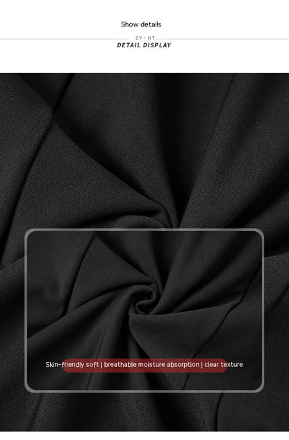 Knitted Cotton Design Sense Diamond Grenadine Slim Fit Patchwork Hip-hugger And Black Long Sleeve Dress