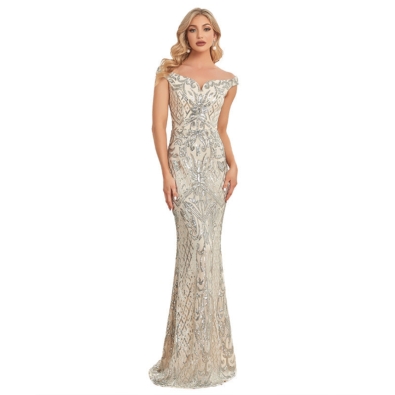 Slim Elastic Fishtail Banquet Evening Dress