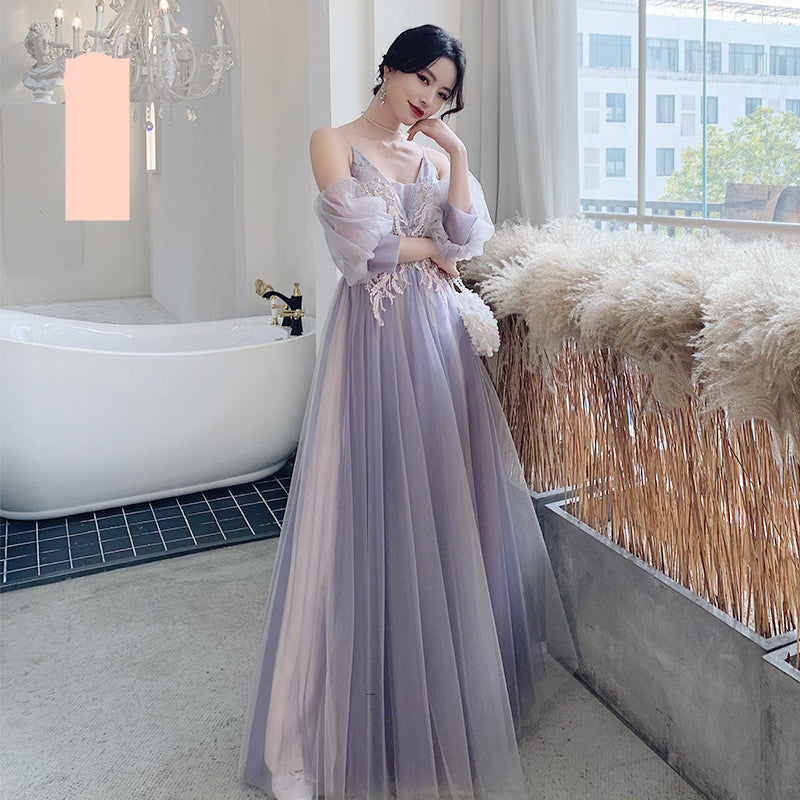 Xianqi Slim And Thin Sisters Queen's Bridesmaid Dress