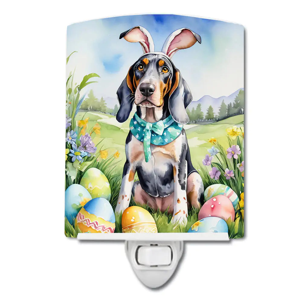 Bluetick Coonhound Easter Egg Hunt Ceramic Night Light
