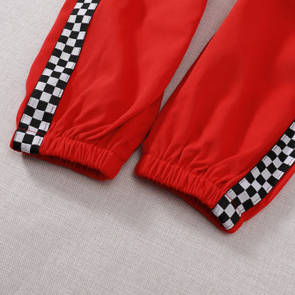 Toddler Girls Boys Racing Jumpsuit, Racer Outfit, Party Race Car Driver Clothing Set