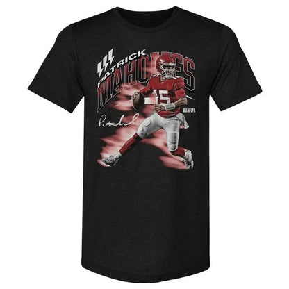 Men's KC Football Graphic Print Crew Neck Short-sleeved T-shirt, Casual Crew Neck, Slight Stretch, Knitted Fabric Suitable For All Seasons, Regular Fit