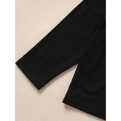 Kid's 'Grandma And Granddaughter' Letter & Heart Print Long Sleeve Top & Pants Set, 2 Sets Comfy Loungewear Outfit