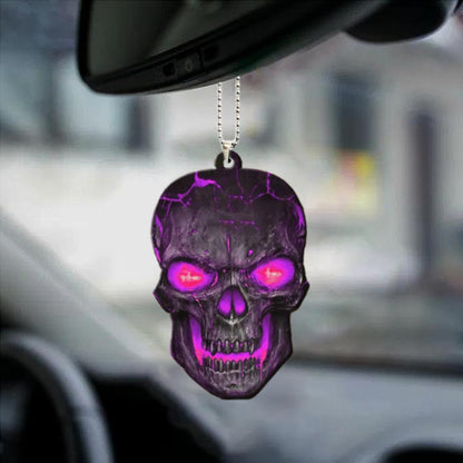 Halloween Skull Car Pendant Acrylic Flat Ornament