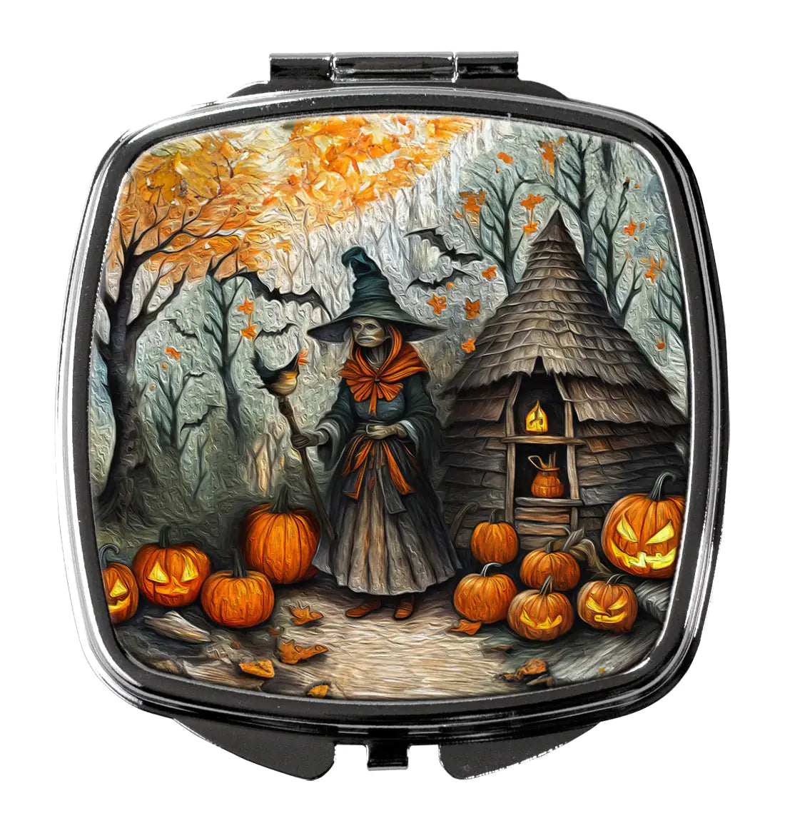 Slavic Witch Spooky Halloween Compact Mirror