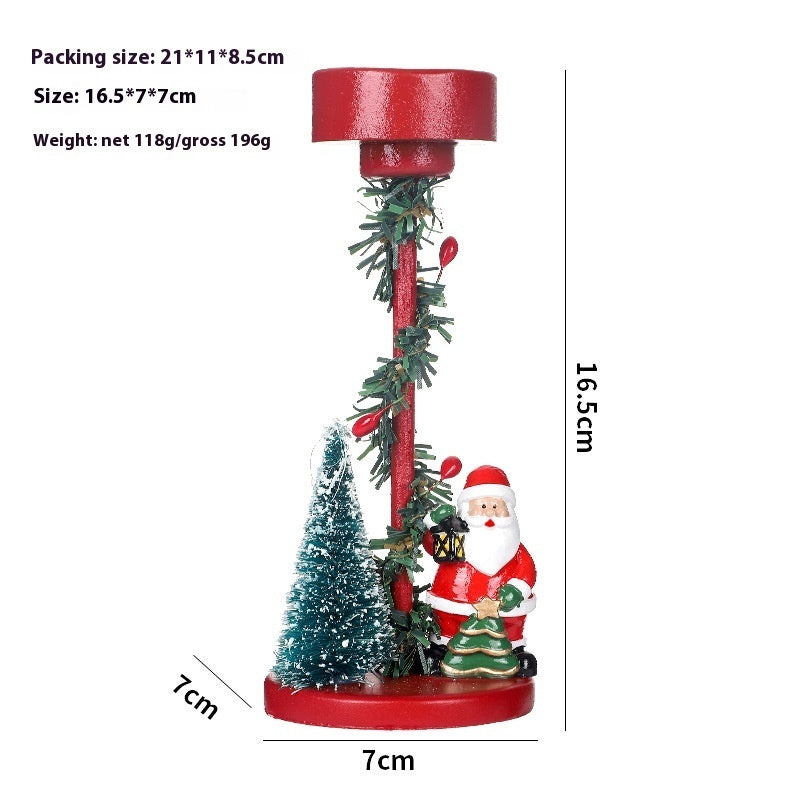 Decorations Resin Christmas Tree Elderly Candlestick