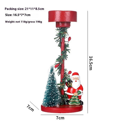 Decorations Resin Christmas Tree Elderly Candlestick