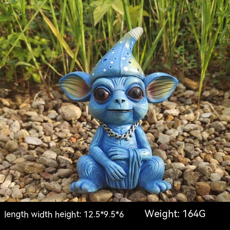 Halloween Alien Statue Garden Decoration