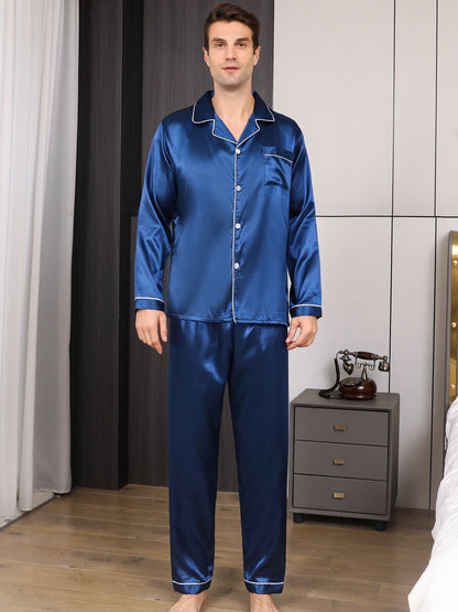 Ice Silk Men's Pajama Set