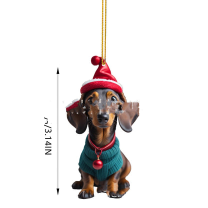 Acrylic Flat Christmas Gift Decoration Pendant