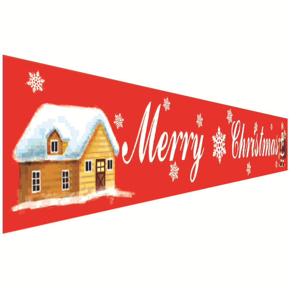 Christmas couplets curtains pull hanging flags window