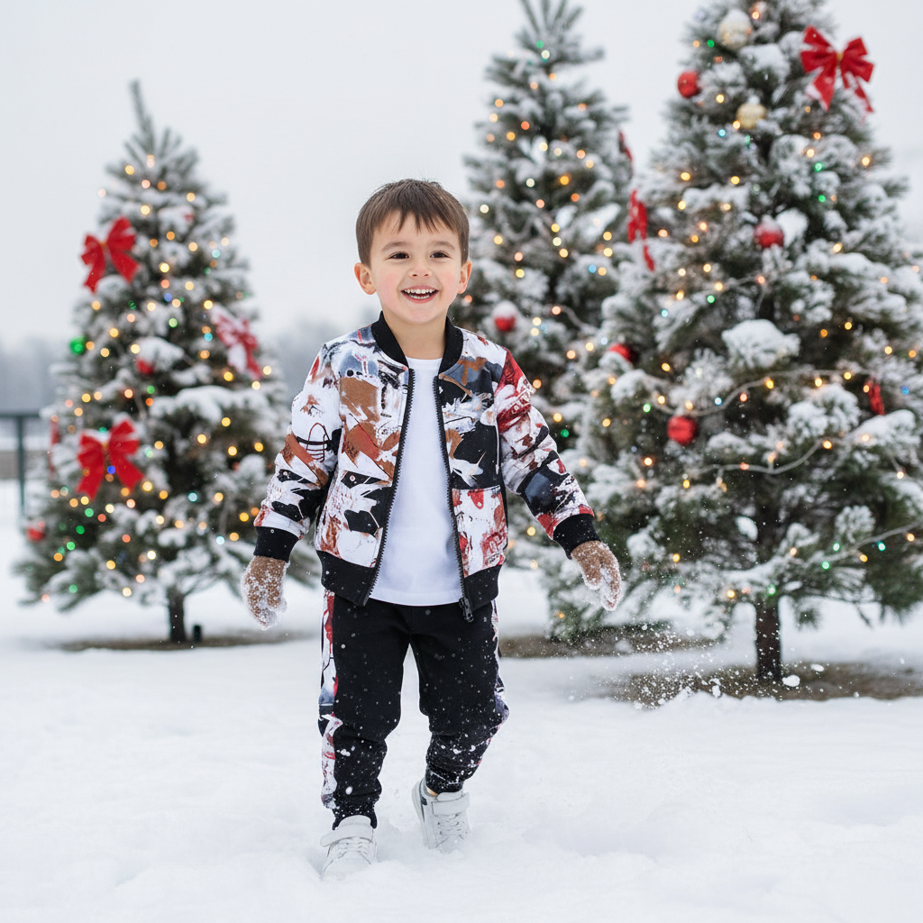 Boys Handsome Autumn And Winter Clothes Three-Piece Kid Clothes