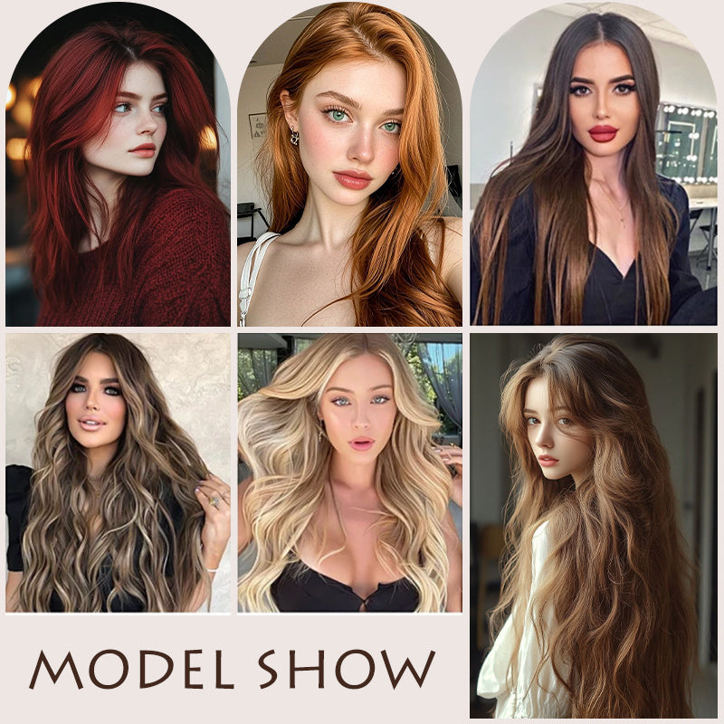 Hold balance Clip on Hair Extensions Long Straight Wavy Synthetic Hairpiece, Natural & Soft & Blends Well Daily Use, Fashion Accessories