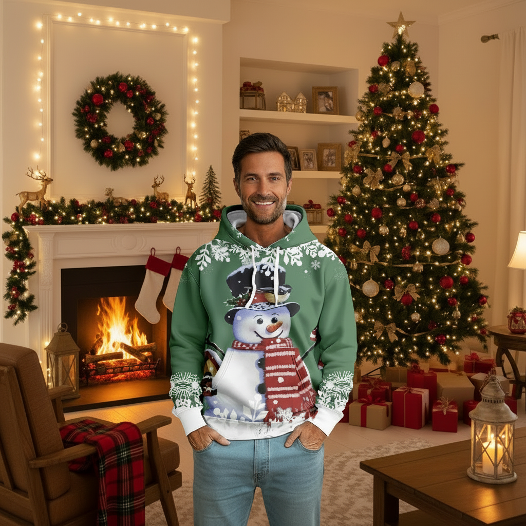 Christmas Snowman Personalized Printed Sweater