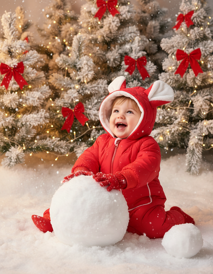 Children's Winter Climbing Clothes With Hooded Insulation