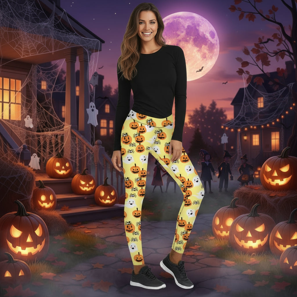 Printed Leggings Halloween Sports Yoga High Stretch Pencil Pants
