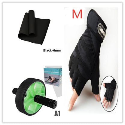 Black 6mm fitness yoga mat with rolled design and open end, compact product view