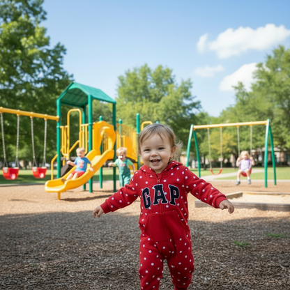 Double Layer One-piece Zipper Hooded Sweater For Children