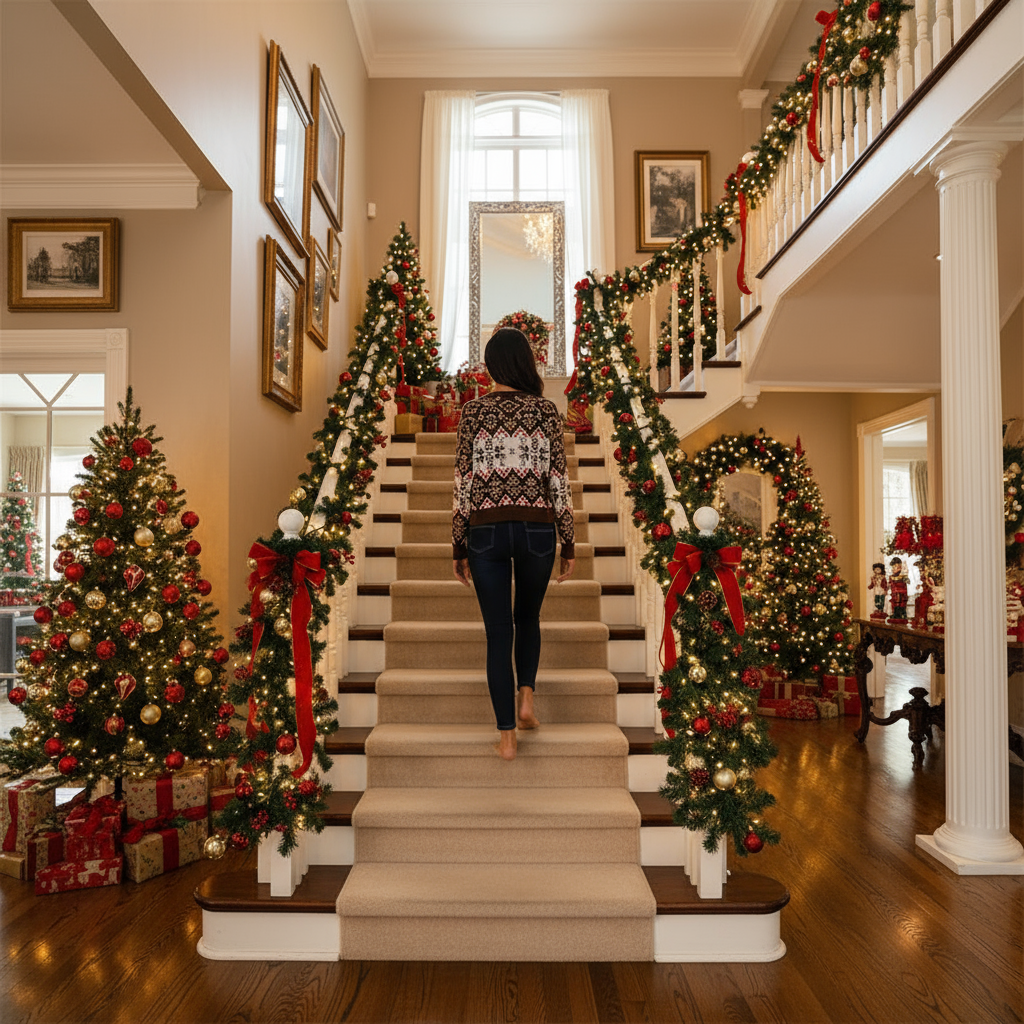 Christmas Pullover Round Neck Snowflake Sweaters Women's Clothing