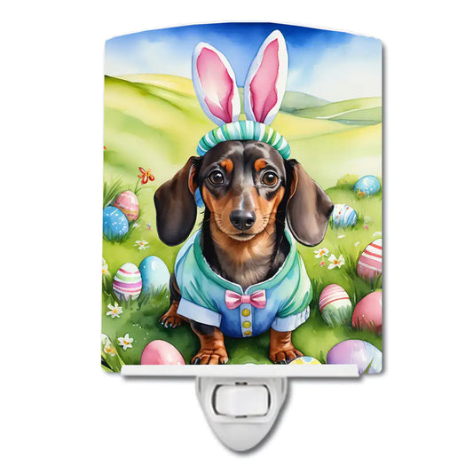 Dachshund Easter Egg Hunt Ceramic Night Light