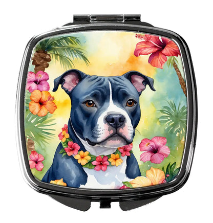 Staffordshire Bull Terrier Luau Compact Mirror