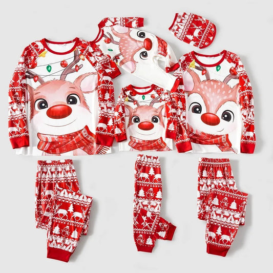 Fashion Casual Christmas Print sleep Wear Parent Child Set