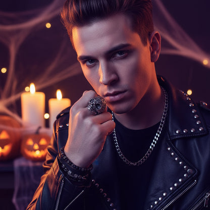 Hip Hop Skull Trendy Men's Personality Ring Punk